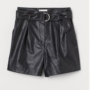 H&M Faux Leather Shorts size 2